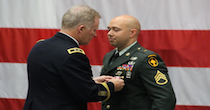 Armed Service Member Receiving Medal