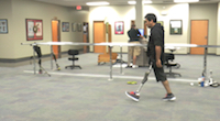 Hip Disarticulation Amputee With Prosthetic Leg