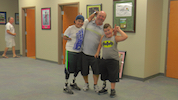 Smiling Youth Boys With Prosthetic Legs